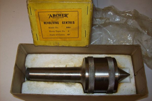 4 Morse taper rotating "live" centre.