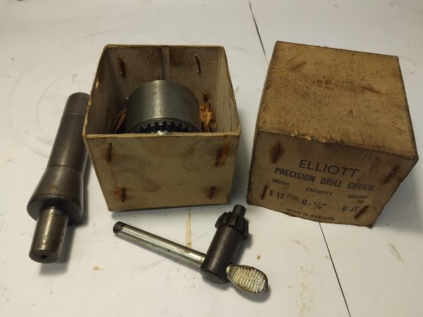 Elliott Precision drill chuck with R8 arbour