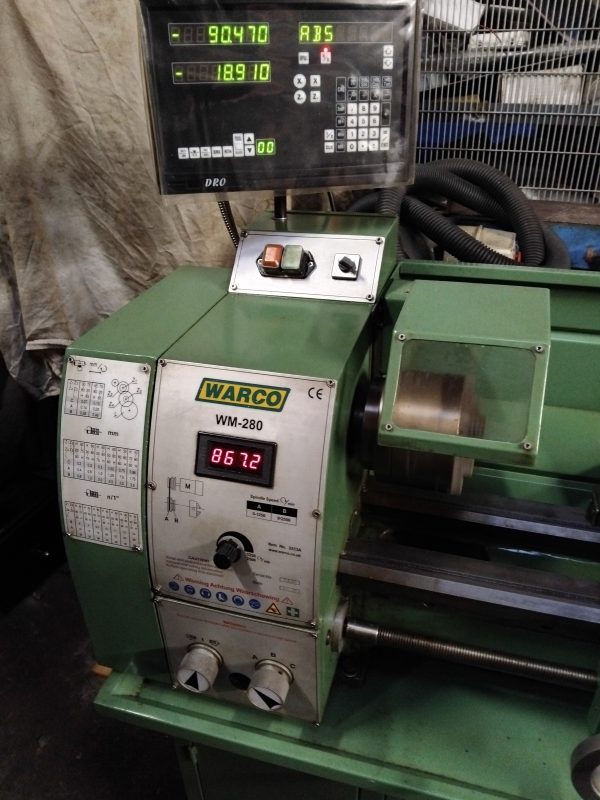 Warco VM280 lathe with DRO - Image 4