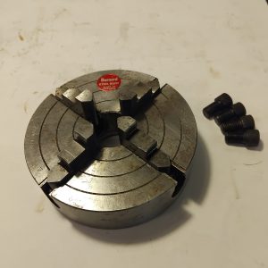 Burnerd 4 inch steel body 4 jaw chuck