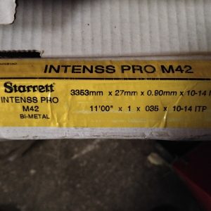 4 off New Starrett Pro M42 3353 x 27 Bi-metal bandsaw blades.