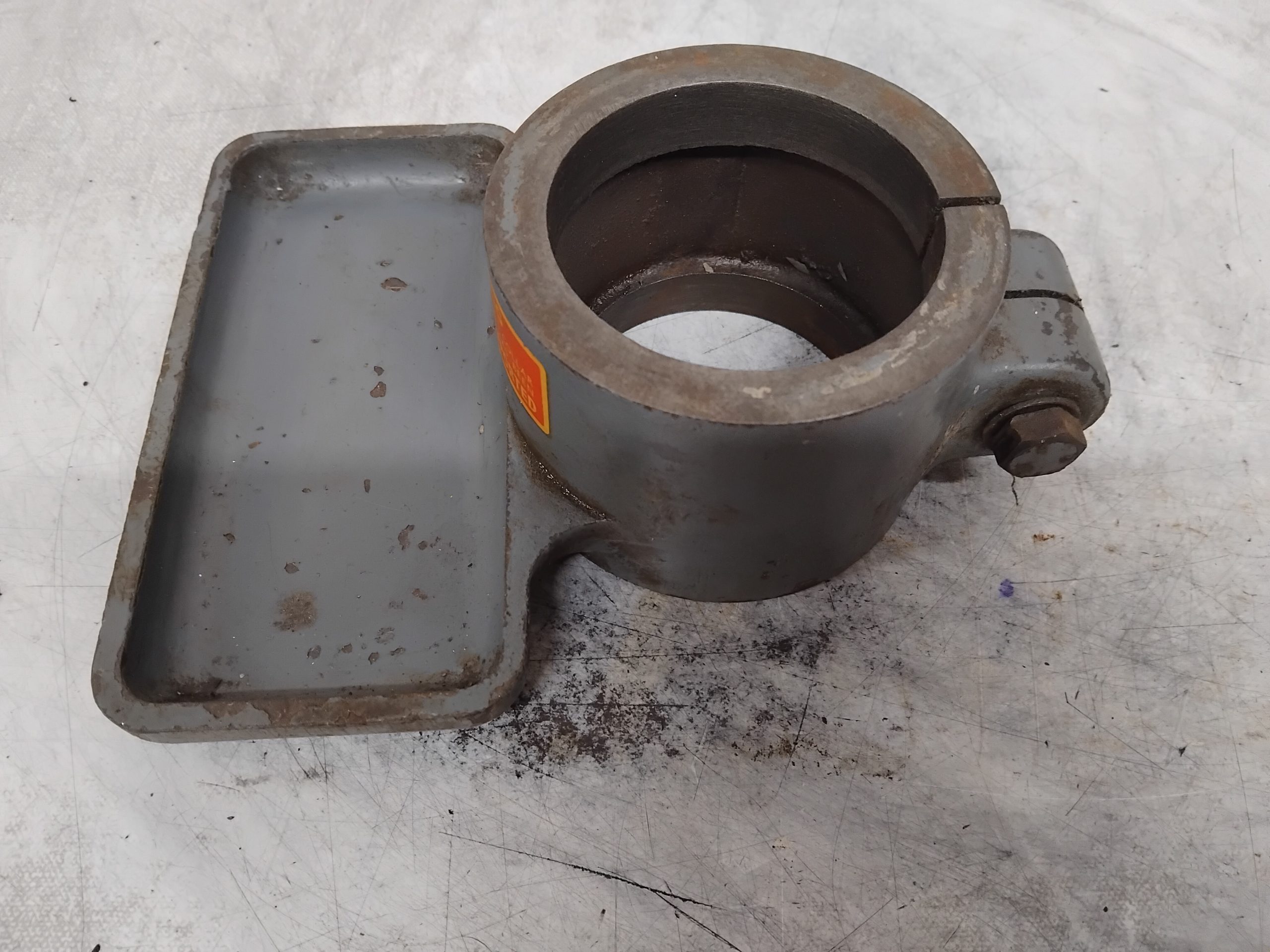 Meddings drill press head support and key tray collar