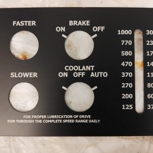 New Hardinge HLV-H Speed display panel