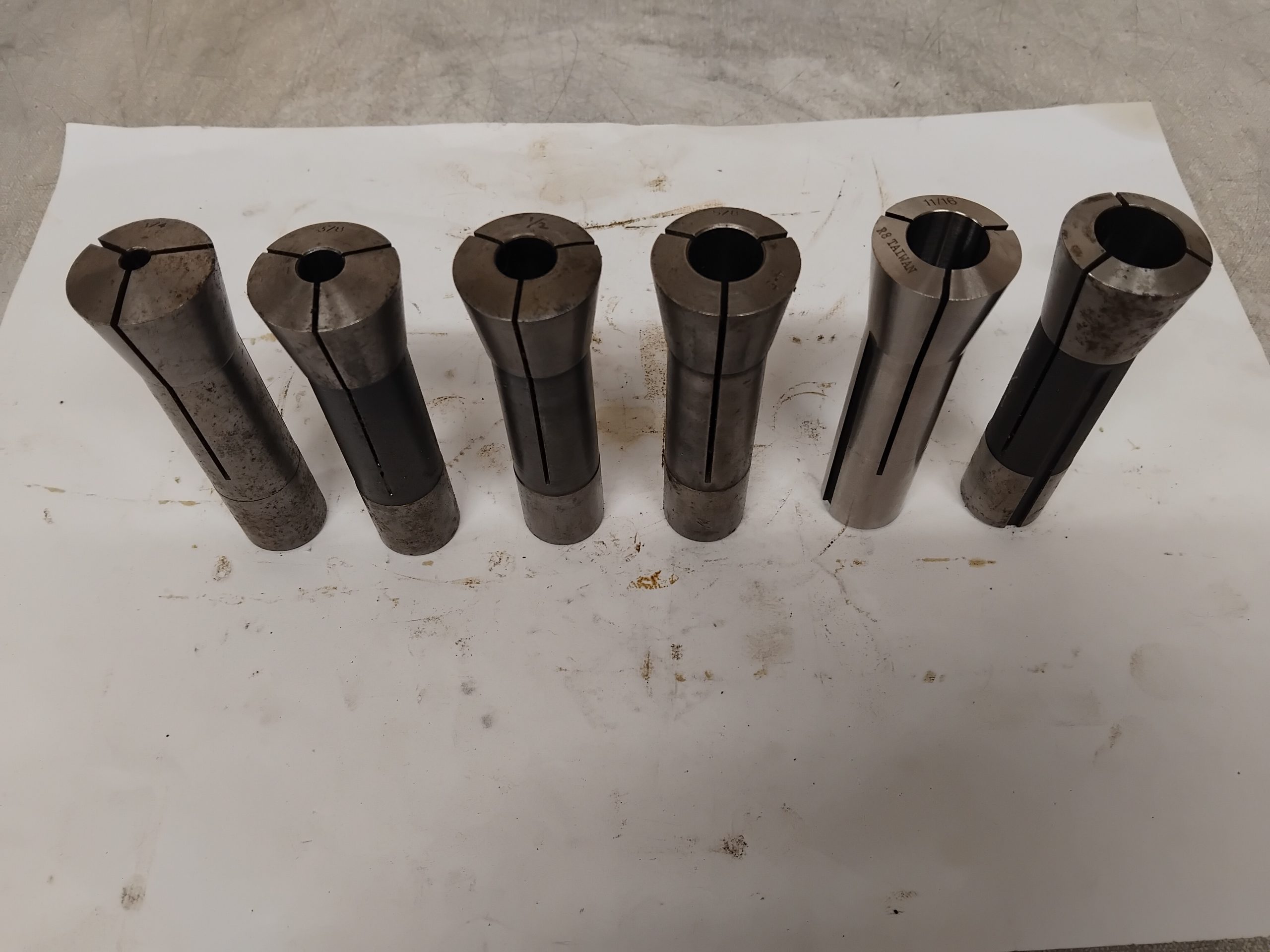 Set of R8 Imperial collets