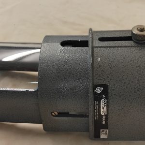 Metal Cleervue drill press chuck guard, flange mount